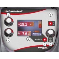 SCHWEISSKRAFT Multifunktionsinverter EASY-MIG 181 Multi Set