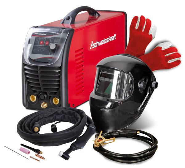 SCHWEISSKRAFT Tragbarer WIG DC Inverter EASY-TIG 201 DC PULSE Set