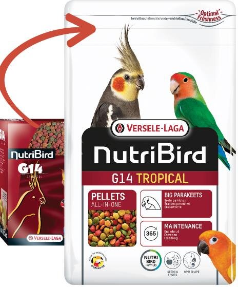 NUTRIBIRD G 14 Tropica Extrudierte Pellets, für Sittiche, 3 kg