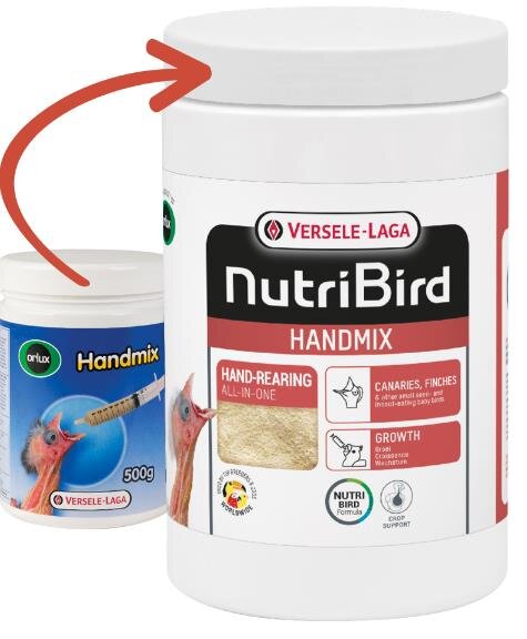 NUTRIBIRD Handmix Handaufzuchtfutter für Saat und Insektenfressende Vögel, 500 g