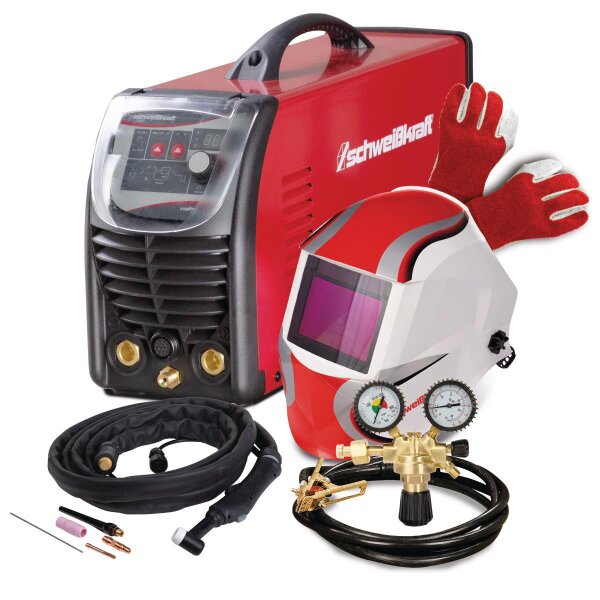 SCHWEISSKRAFT Tragbarer WIG DC Inverter CRAFT-TIG 201 DC P PULSE Set