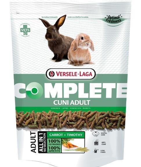 COMPLETE Cuni Adult, Faserreiche All-in-one-Extrudate für erwachsene (Zwerg)Kaninchen, 500 g