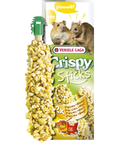 VERSELE-LAGA CRISPY Sticks für Hamster & Ratten, Popcorn und Honig, 2 Stk., 100 g