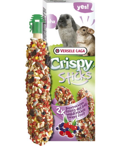 VERSELE-LAGA CRISPY Sticks für Kaninchen & Chinchillas, Waldfrüchte, 2 Stk., 110 g