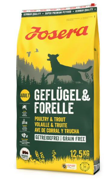 Hunde - Trockenfutter JOSERA Geflügel & Forelle, 12,5 Kg