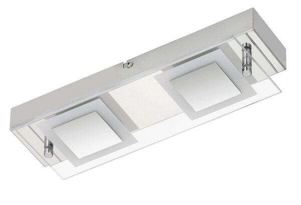 BRILONER LED Deckenleuchte, Badeleuchte SPLASH 2er Spot, chrom A+