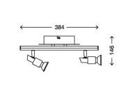 BRILONER LED Spotlight REN 2xGU10/3W/230V + LED/6W