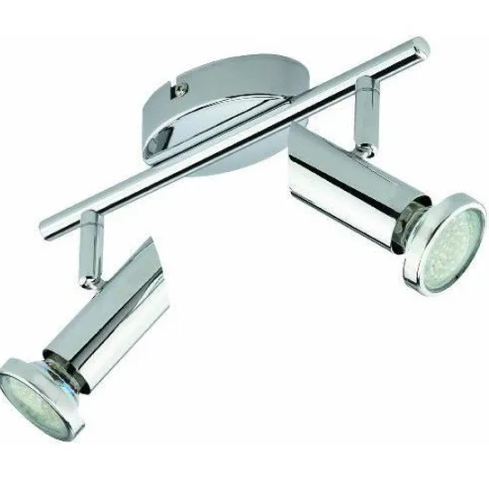 BRILONER Leuchten 2000-028 LED-Deckenleuchte mit 2 GU10-Leuchtmitteln, chrom