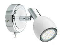 BRILONER LED Wandstrahler mit Schalter Combi, weiß...