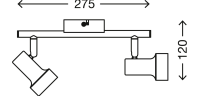 BRILONER LED Deckenleuchte 2er Spot Briloner 2843-021...