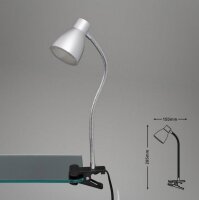 BRILONER Klemmlampe mit Flexarm titan (2615-014P)