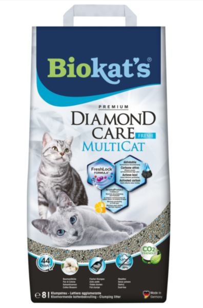 BIOKAT´S Diamond Care Multicat fresh Katzenstreu, 8 L