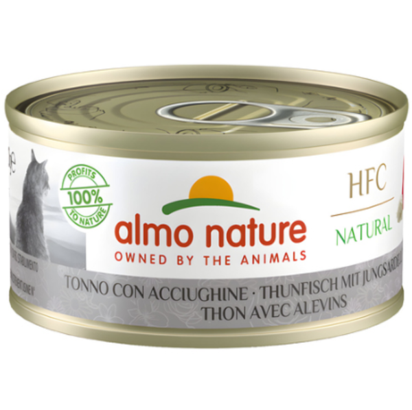 Katzen - Nassfutter ALMO NATURE HFC Natural Thunfisch mit Jungsardinen, 70 g