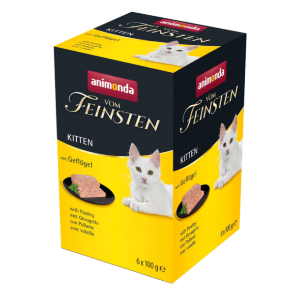 Katzen - Nassfutter ANIMONDA  Vom Feinsten Kitten Geflügel Multipack, 6 x 100 g