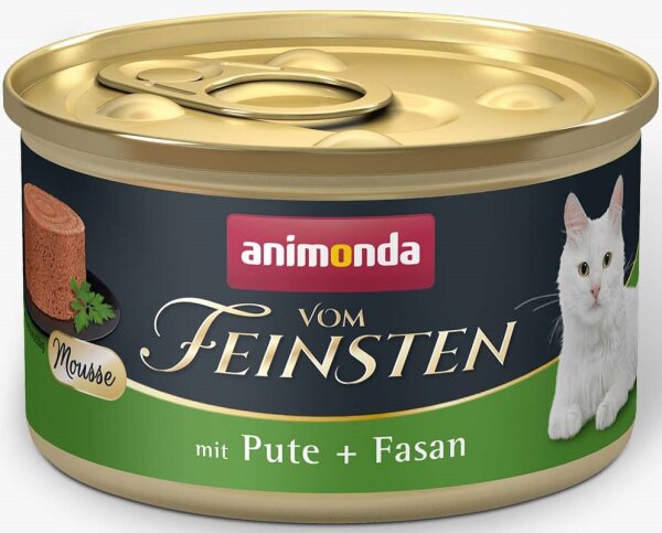 Katzen - Nassfutter ANIMONDA Vom Feinsten Mousse - Vielfalt, Pute + Fasan, 85 g