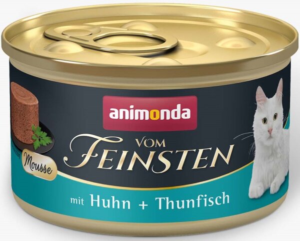 Katzen - Nassfutter ANIMONDA Vom Feinsten Mousse - Vielfalt, Huhn + Thunfisch, 85 g