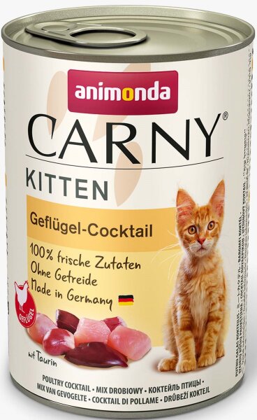 Katzen - Nassfutter ANIMONDA Carny Kitten Geflügel - Cocktail, 400 g
