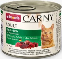 Katzen - Nassfutter ANIMONDA Carny Adult Rind + Reh +...
