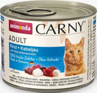 Katzen - Nassfutter ANIMONDA Carny Adult Rind + Kabeljau...