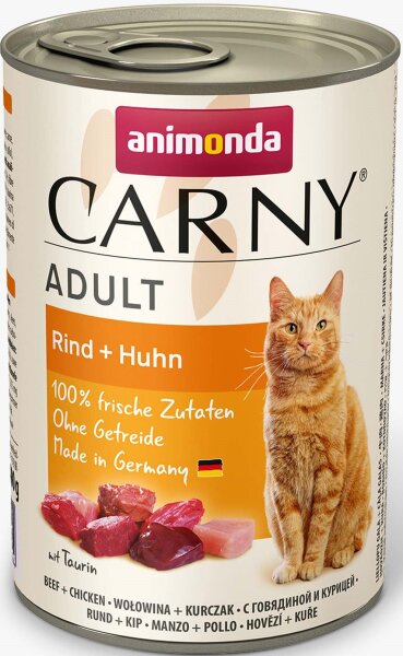 Katzen - Nassfutter ANIMONDA Carny Adult Rind + Huhn, 400 g