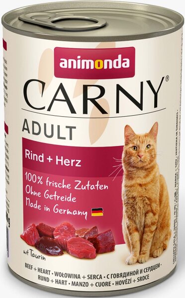 Katzen - Nassfutter ANIMONDA Carny Adult Rind + Herz, 400 g