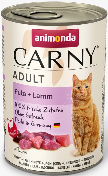 Katzen - Nassfutter ANIMONDA Carny Adult Pute + Lamm, 400 g