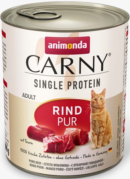 Katzen - Nassfutter ANIMONDA Carny Adult Single Protein Rind pur, 800 g