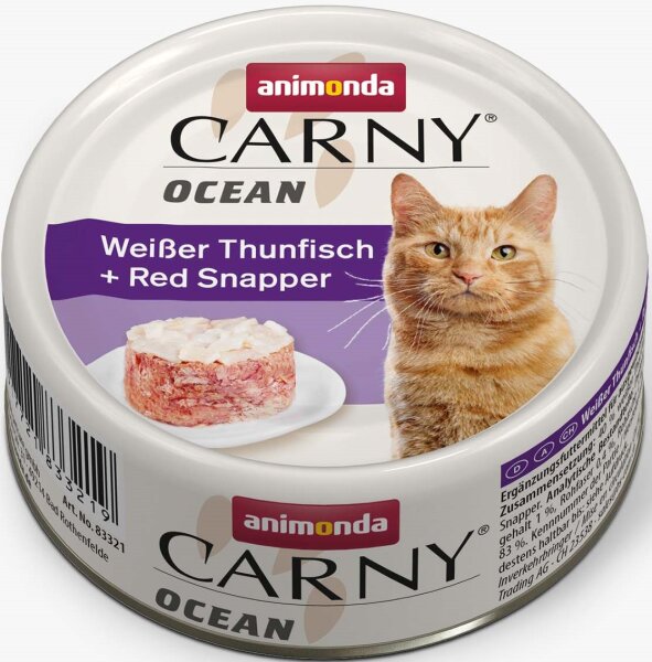 Katzen - Nassfutter ANIMONDA Carny Ocean Thunfisch + Red Snapper, 80 g