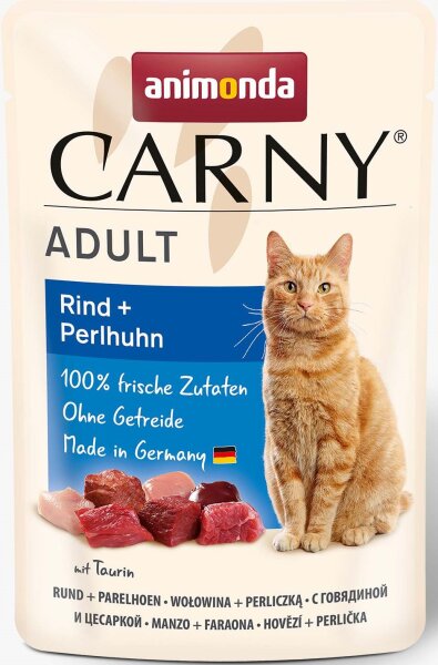 Katzen - Nassfutter ANIMONDA Carny Adult Rind + Perlhuhn, 85 g