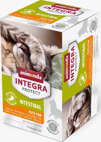 Katzen - Nassfutter ANIMONDA Integra Protect Intestinal Pute pur - Multipack, 6 x 100 g