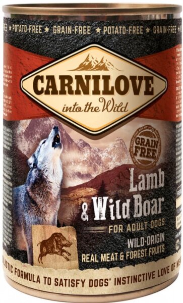 Hunde - Nassfutter CARNILOVE Adult Meat Lamb & Wild Boar, 400 g