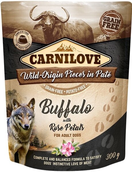Hunde - Nassfutter CARNILOVE Adult Paté Buffalo & Rose Petals, 300 g