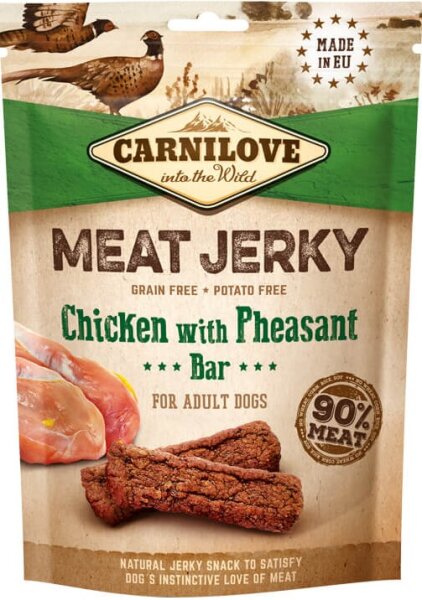 Hunde - Snacks CARNILOVE Meat Jerky Chicken & Pheasant Bar, 100 g