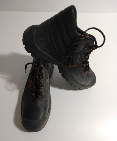 FORVER Sicherheitsarbeitsschuhe, Gr: 45, schwarz-orange,S3 SRC