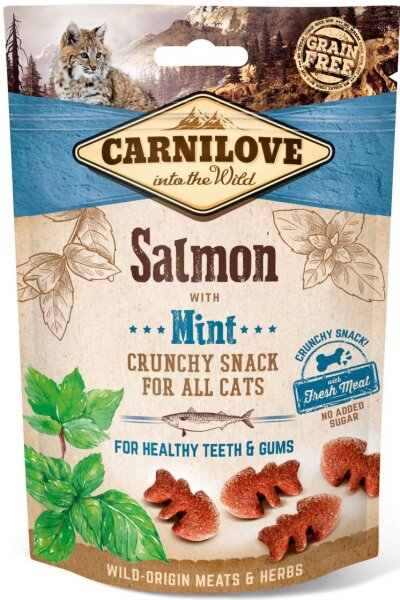 Katzen - Snacks CARNILOVE Crunchy Snack Salmon & Mint, 50 g