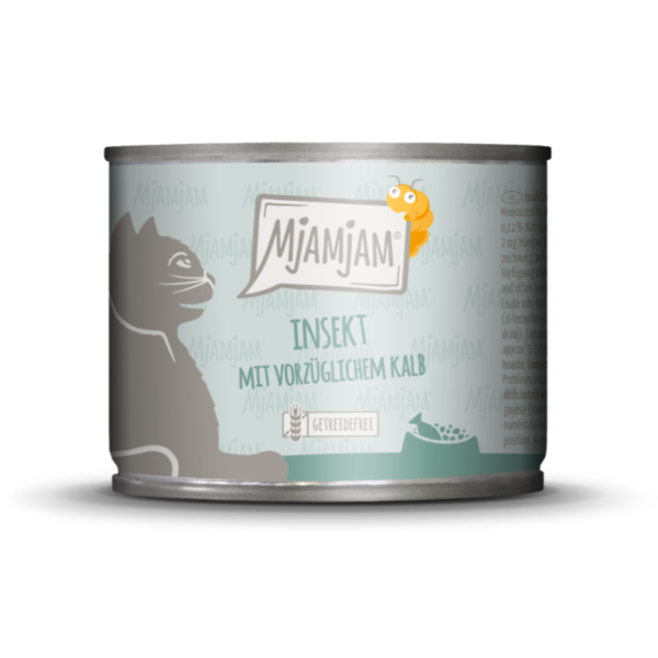 Katzen - Nassfutter MjAMjAM Adult Insekt mit vorzüglichem Kalb, 200 g