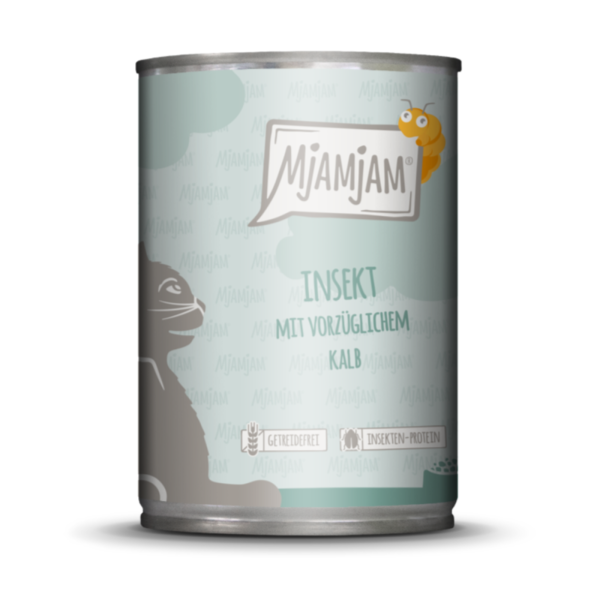 Katzen - Nassfutter MjAMjAM Adult Insekt mit vorzüglichem Kalb, 400 g