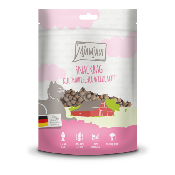 Katzen - Snacks MjAMjAM Adult Snackbag Wildlachs, 125 g