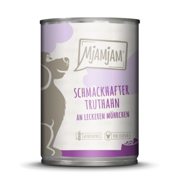 Hunde - Nassfutter MjAMjAM Adult Schmackhafter Truthahn an leckeren Möhrchen, 400 g