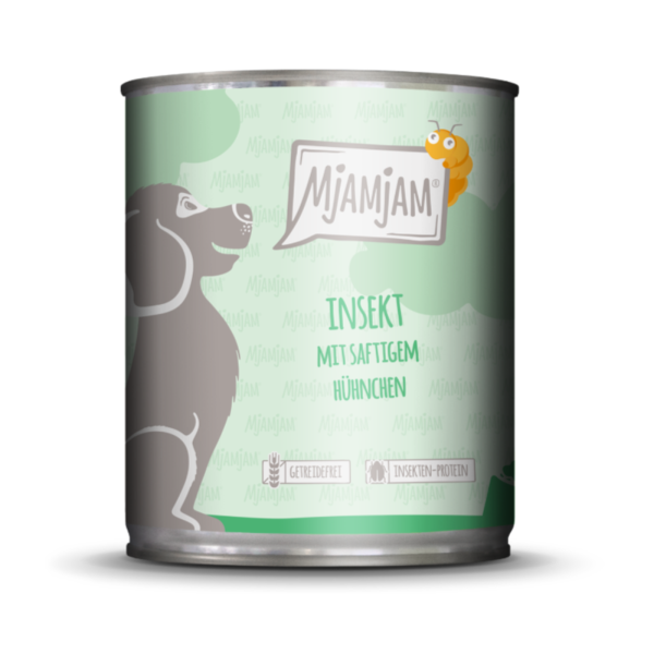 Hunde - Nassfutter MjAMjAM Adult Insekt mit saftigem Hühnchen, 800 g