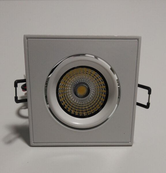 V-TAC LED-Strahler quadratisch 5W, 6000K, 350lm, weiß VT-1105SQ