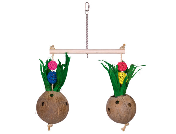 NOBBY Kokosnüsse mit Sitzstange, 50 x 40 cm