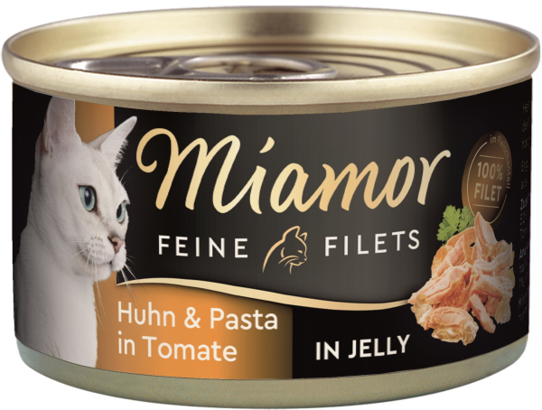 Katzen - Nassfutter MIAMOR Adult Feine Filets in Jelly Huhn & Pasta, 100 g