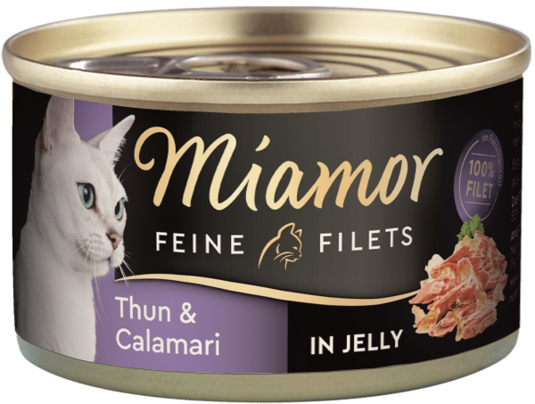 Katzen - Nassfutter MIAMOR Adult Feine Filets in Jelly Thun & Calamari, 100 g