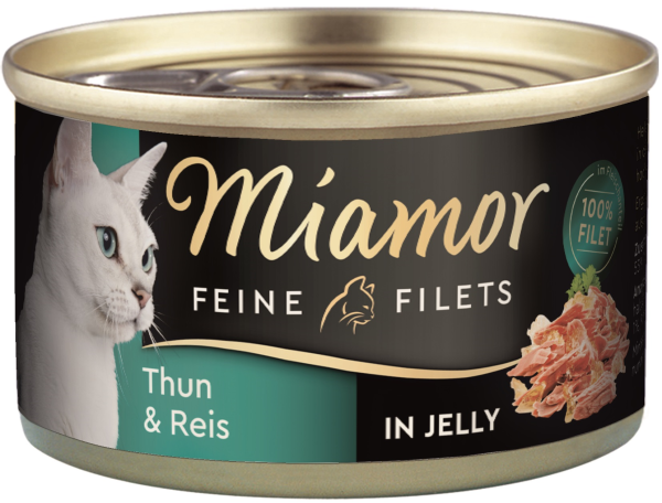 Katzen - Nassfutter MIAMOR Adult Feine Filets in Jelly Thun & Reis, 100 g