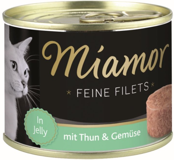 Katzen - Nassfutter MIAMOR Adult Feine Filets in Jelly Thun & Gemüse, 185 g