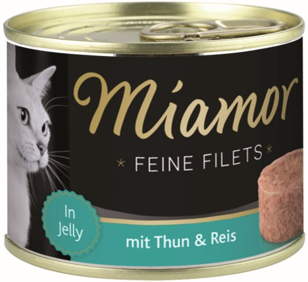 Katzen - Nassfutter MIAMOR Adult Feine Filets in Jelly Thun & Reis, 185 g
