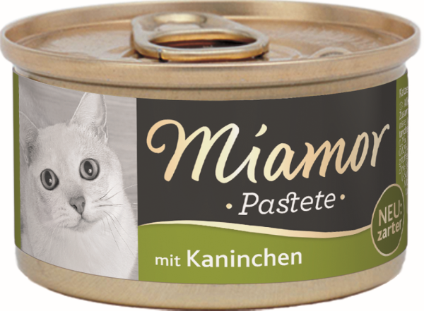 Katzen - Nassfutter MIAMOR Adult Pastete Kaninchen, 85 g