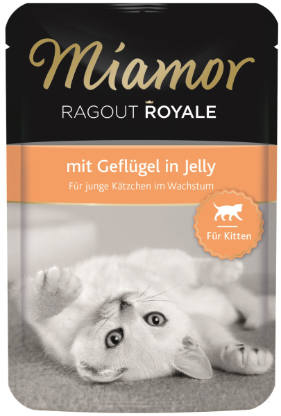 Katzen - Nassfutter MIAMOR Kitten Ragout Royale in Jelly Geflügel, 100 g