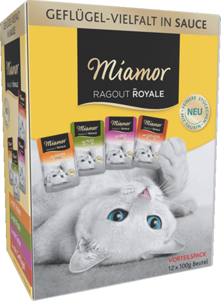 Katzen - Nassfutter MIAMOR Adult Ragout Royale in Sauce Multibox,12 x 100 g